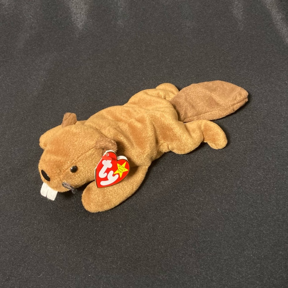 Vintage 1995 Bucky The Beaver Ty Beanie Baby Plush